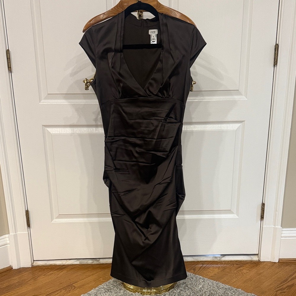 Elegant Black Satin Dress
